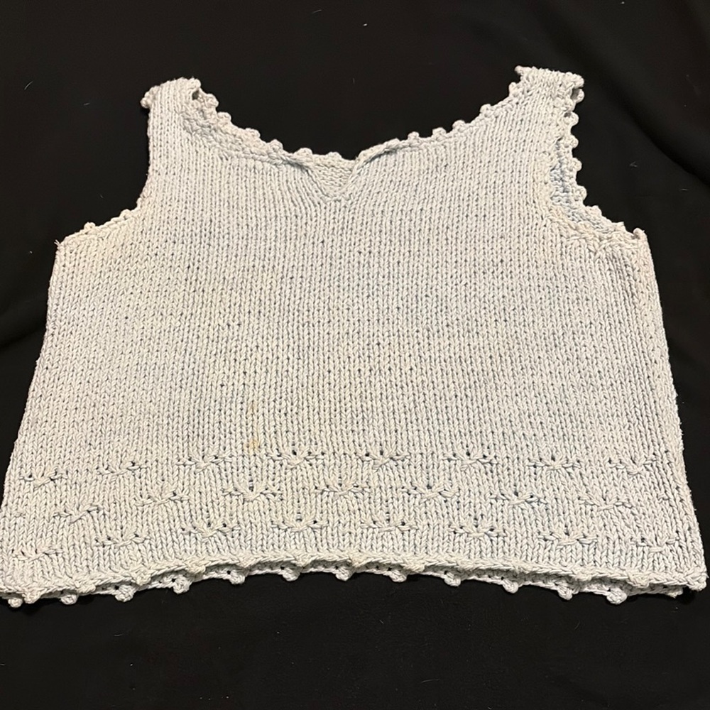 Boston Proper Cream Ribbed Cropped Tank Top